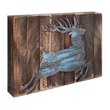 DESIGNOCRACY Designocracy 98211-08 Deer Silhouette Art on Board Wall Decor 98211-08